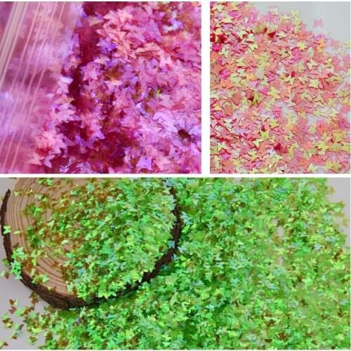 50g/Bag Gradient Nail Glitter Sequins Stickers Holographic Paillette 3D Laser Sparkly Glitter Flake Slice Manicure Tips Decor