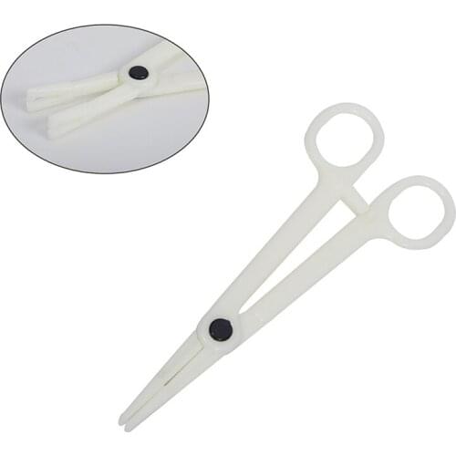 6PCS Profession Acrylic Disposable Body Piercing Plier Plastic Clamp Body Ear Lip Navel Nose Tongue Eyebrow Piercing Forcep Tool