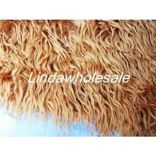 7CM brown yellow plush fabric,Toy costume cosplay material,Home Decoration,150cm*90cm(one yard)/pcs