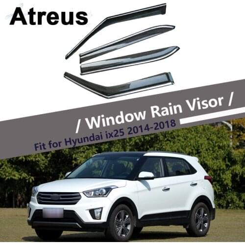 Atreus For Hyundai IX25/Creta 2014 2015 2016 2017 2018 Car Accessories Door Smoke Window Sun Rain Visor Wind Deflectors Guard