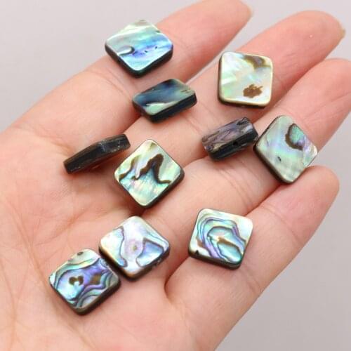 5pcs/lot Natural Shell Beads 12mm Abalone Shell Square Shape Loose Beads Accessories for DIY Jewelry Necklace Bracelet Making