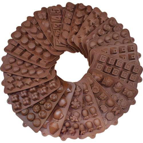DIY Chocolate Mold Cake Decoration Accessories Non-stick Candy and Pastry Jelly Mold 29 Shapes of Baking Cake Mold