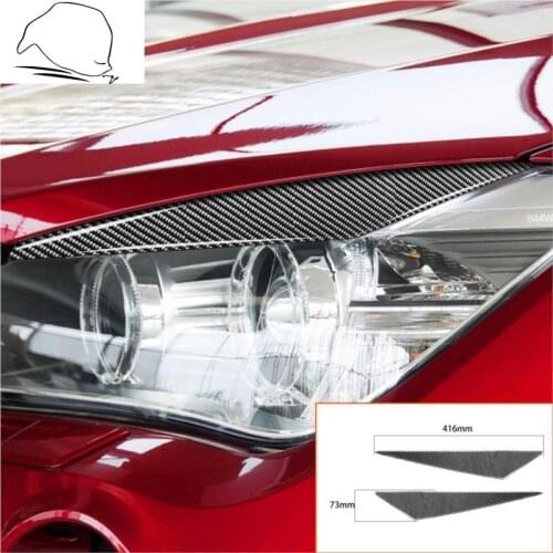 For BMW X1 E84 2009-2014 Carbon Fiber Headlight Eyebrows Eye Lids Headlamp Cover Refit Protection Sticker Car Accessories