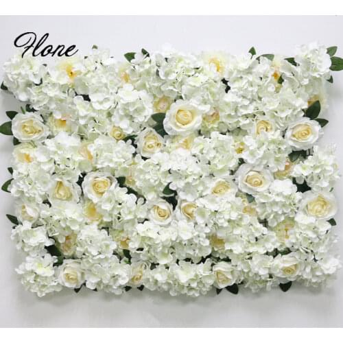 Flone Artificial Flowers silk fake backdrop wall Hydrangea Roses Flowers Wedding home party backdrop Wall decoration accessories