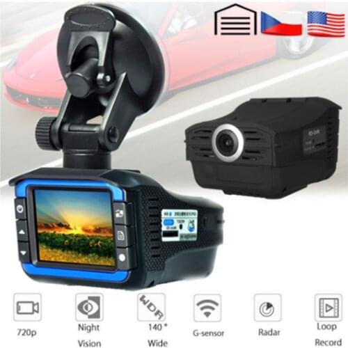 Full HD 720P Car DVR Camera 2in1 CarNewst DVR Radar Detector Camera Video Recorder Dash Cam Laser Speed with G-sensor Car DVRs