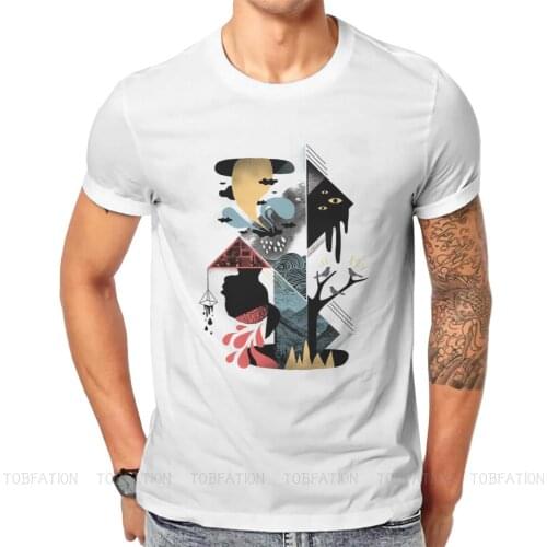Shapes and Nightmares Casual TShirt Abstract Printing Streetwear Comfortable T Shirt Male Tee Gift Clothes