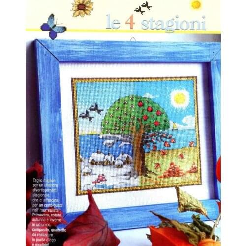 Gold Collection Counted Cross Stitch Kit Seasonal Quartet Quartette Tree of Four Seasons Spring Summer Autumn Fall Winter