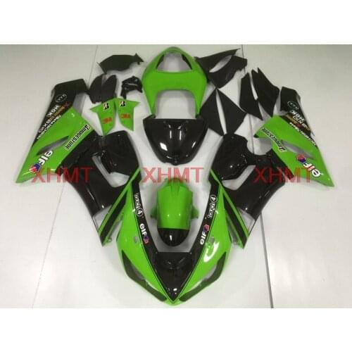 For ZX6r 636 2005 - 2006 Body Kits for Kawasaki ZX6r 05 Fairings Ninja ZX-6r 06 Green Black Plastic Fairings