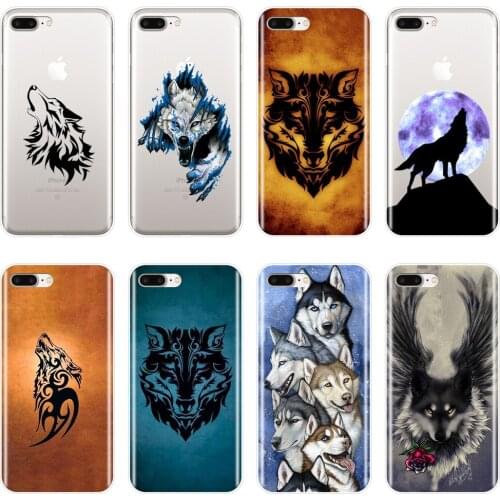 Cool Wolf Animal Men Boys Back Cover For Apple iPhone 6 S 6S 7 8 X XR XS Max Soft Silicone Phone Case For iPhone 6 S 6S 7 8 Plus