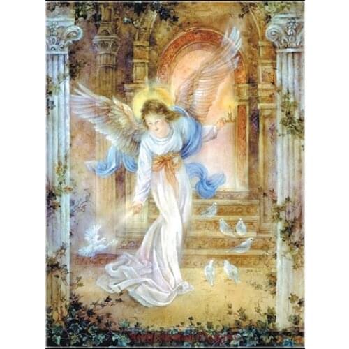 Full Embroidery Counted Cross Stitch Kits Needlework - Crafts 14 ct Aida DIY Arts Handmade Decor Oil painting - Angel of Light