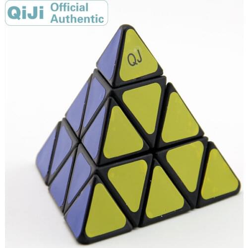 QiJi Pyramid Magic Cube QJ 3x3x3 Cubo Magico Professional Neo Speed Cube Puzzle Antistress Toys For Children