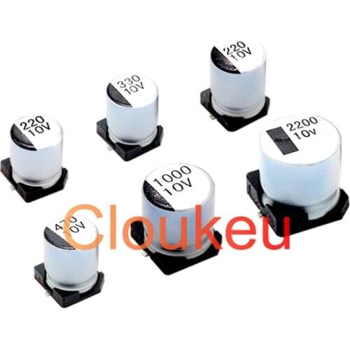 SMT Aluminum Electrolytic capacitor 10V 33UF 47UF 100UF 150UF 220UF 330UF 470UF 2200UF