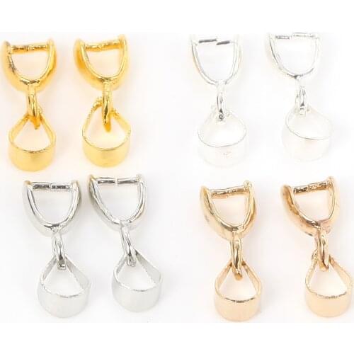 50pcs/lot Melon Seeds Buckle Pendants Clasps Hook Clips Bails Connectors Copper Charm Bail Beads Supplies For Jewelry Making DiY