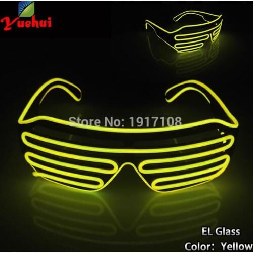 Hot sales 10 Color Choice Sound active Lighting LED shutter Glasses EL Glasses Powered by battery for Wedding Party decoration