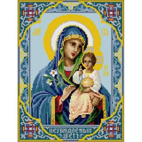 DIY Diamond Painting Full Square Women &Child Religion Icons Diamond Embroidery Picture of Resin Cross Stitch Home Decoration