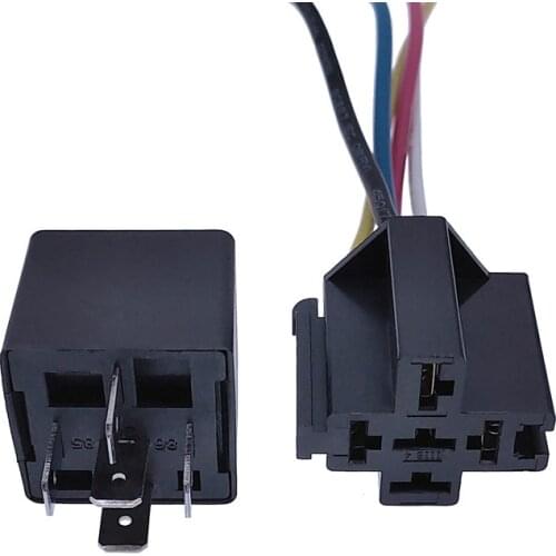 40A Auto Car Relay JD2912 4 Pin 5 Pin DC 12V 24V 36V 48V 72V with Relay Socket Coil Power Automobile Control Device Relay JD2912