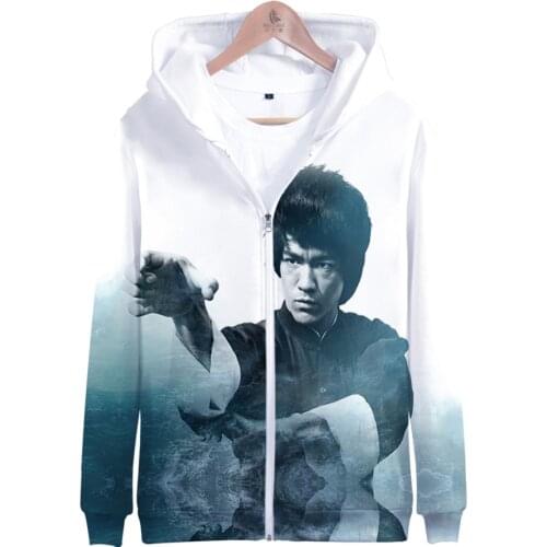 Be Water My Friends Sweatshirt Unisex Zipper Hoodies Women/Men Long Sleeve Hooded Sweatshirt Chinese Kung Fu Harajuku Clothes