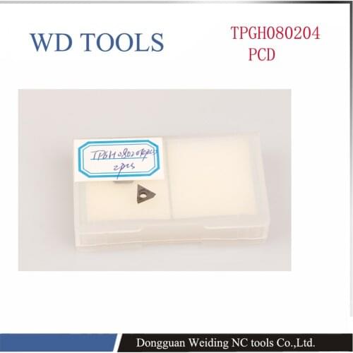 Free shipping 1pcs PCD insert,TPGH080204,Factory outlets,the lathe cnc machine