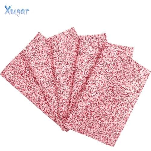 22*30cm Glitter Leather Fabric Candy Color Solid Shiny Sequins Sheets DIY Accessories Fabric Handmade Crafts Patchwork Material