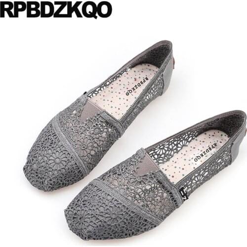 Big Size Ballerina Summer Dress Wedding Ballet Shoes Mesh Breathable Women 2021 Spring Autumn Flats Round Toe Hollow Out Large