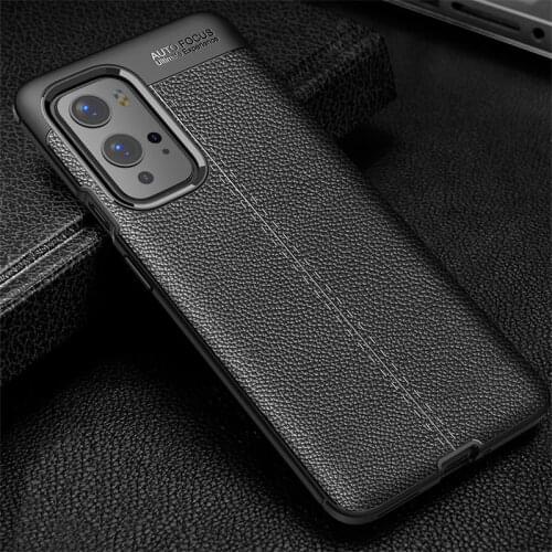 100Pcs/Lot Slim PU Leather Grain Phone Case For Oneplus 9 For One Plus 6 6T 7T 8 Pro 8T Nord N10 N100 CE 5G Texture Cover