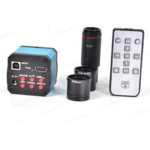14MP HDMI Digital Camera USB Industry Microscope Camera + Eyepiece adapter + 0.5xC-mount Lens