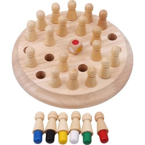 Kids Wooden Memory Match Stick Chess Game Children Early Educational Toy 3D Family Party Casual Game Puzzles Memory Game