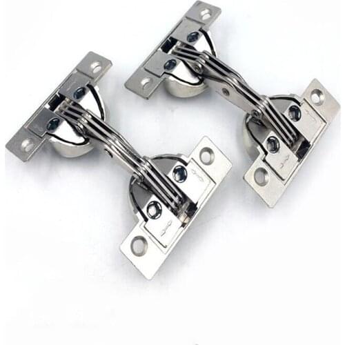 Zinc alloy Door 125 degrees oblique side door angle 45 stitching hidden hinge furniture hinges x2