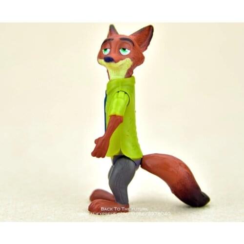 Disney Zootopia Nick Wilde Fox 7cm Action Figure Decoration PVC doll Collection Figurine Toys model for children gift