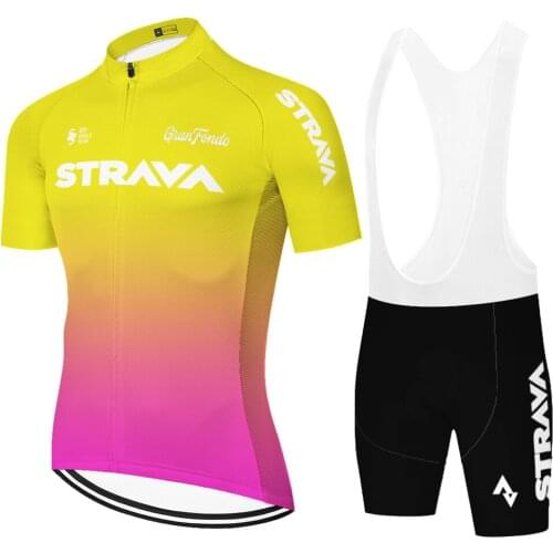 NEW ProTeam Strava roupa de ciclismo masculino quick dry short sleeve cycling jersey set Summer Bicycle kit ciclismo masculino