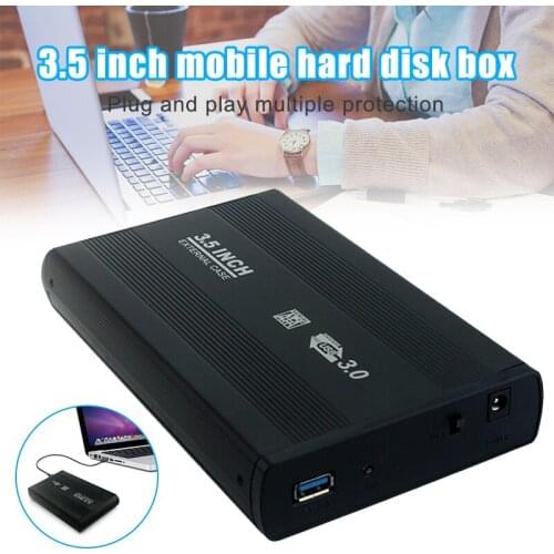 3.5inch USB 2.0 to SATA Port SSD Case External Hard Drive Enclosure Solid State Disk Box PUO88