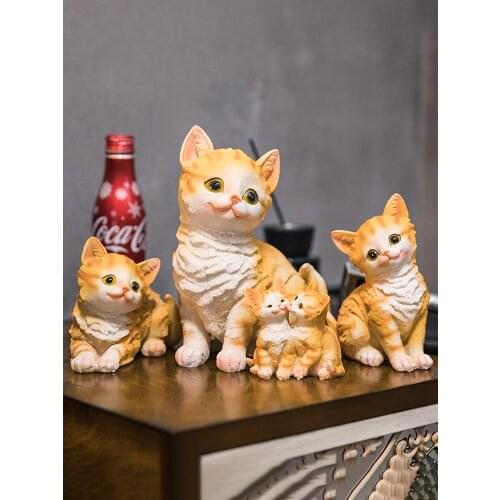 Creative home cute cat small ornaments girls bedroom children room decorations desktop small crafts