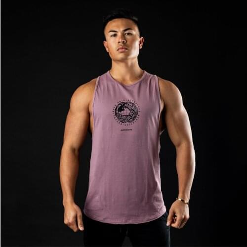 Summer Fashion Streetwear Casual Mens Wide Shoulder Sleeveless Vest Cotton Fitness Sportswear Jogger Fitness Mens Clothing
