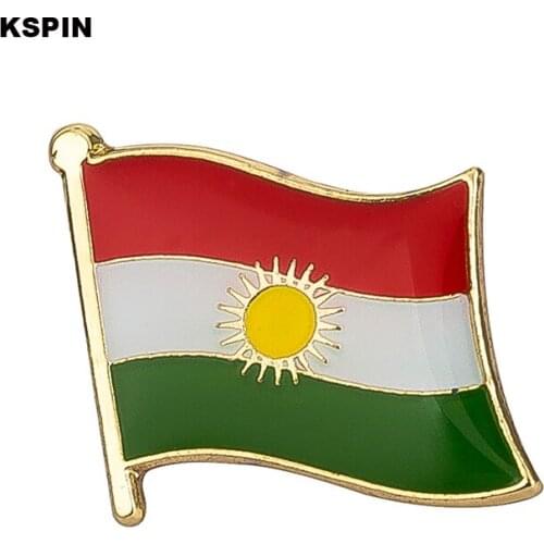 KURDISTAN Flag Pin Lapel Metal Badge Brooch for Clothing 10pcs KS-0238