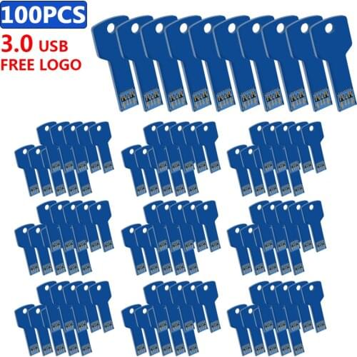100pcs/lot free Customize logo Metal USB Flash Drive 16GB 32GB 64GB 128GB flash disk Pen drive memory hight speed Flash USB 3.0