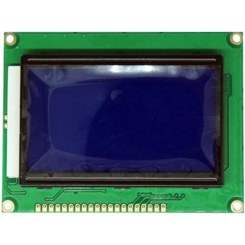Glyduino 12864B LCD Display Modules Blue Screen with Backlight 5V ST7920 12864 lib Parallel Port LCD Display for Arduino