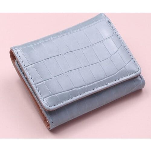 2021 New Fashion Wallet Women Solid Color Leather PU Coin Purse Female Card Holder Ladies Money Bags Crocodile Print Wallet
