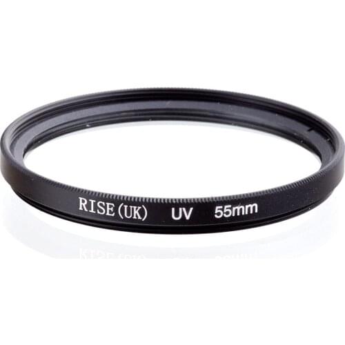 New arrival 10pcs/lot RISE 55mm Ultra-Violet UV lens Filter Protector for Nikon Canon Sony Pentax Sigma OM