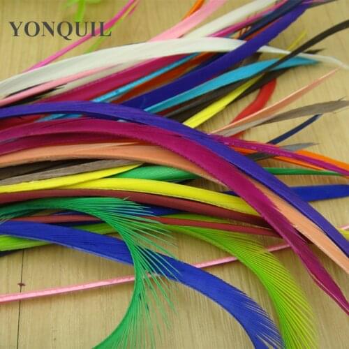Dyed Single Feather Hair Extension Acc Dyed Single Goose Loose Feathers For Fascinators Sinamay Hat Mask DIY Accessory14-20CM