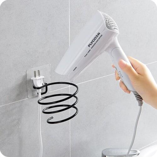 Punch-free hair dryer rack wall mount suction cup bathroom shelf toilet storage toilet hair dryer rack