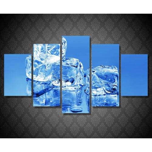 Modern Still Life Canvas Painting Ice Cubes Home Kitchen Room Decoration New Style Wall Pictures free shipping