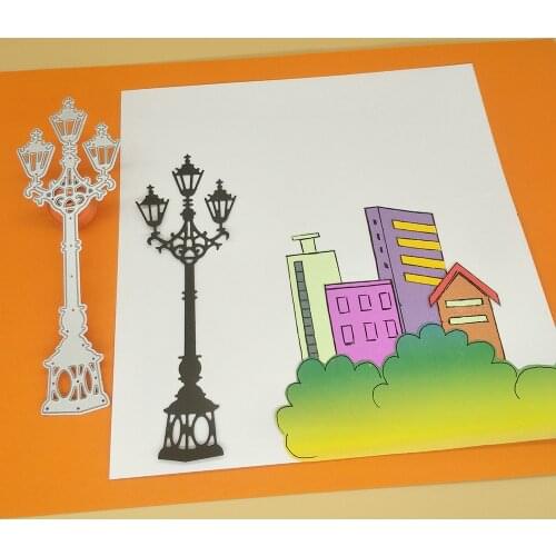 Street lamp, lamp, European style street lamp metal cutting mold, scrapbook, photo frame, photo album decoration, DIY, handmade