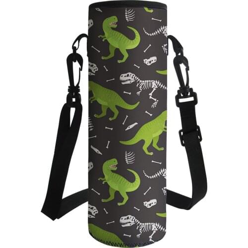 2021 Jurassic World Print Universal Water Bottle Cover Bag Large Capacity Insulated Cooler Bag Outdoor Traveling Camping Hiking
