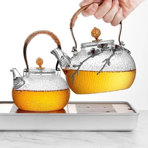 Japanese Thicken Heat Resistant Glass Tea Pot New Creative Boutique Home Flower Teapot Office Kettle Gift Collection 750/930ml
