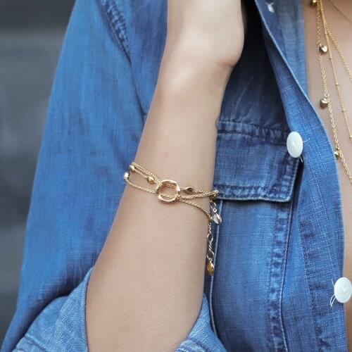 925 Sterling SilverBracelet Octagonal Star Hollow Heart Double Bracelet Daisy Plum Blossom Plant Round Woman hand Silver Jewelry