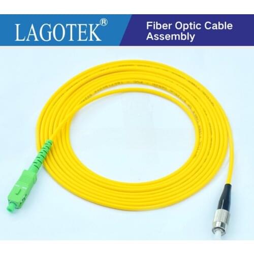 10PCS/bag SC APC-FC UPC 3M Simplex mode fiber optic patch cord Cable 2.0mm or 3.0mm FTTH fiber optic jumper cable free shipping