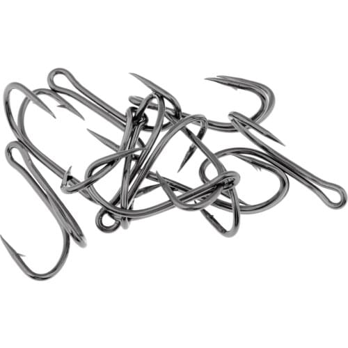 10pcs High Carbon Steel, Strong Dual Fishing Hooks Frog Toad Fish Hook 28