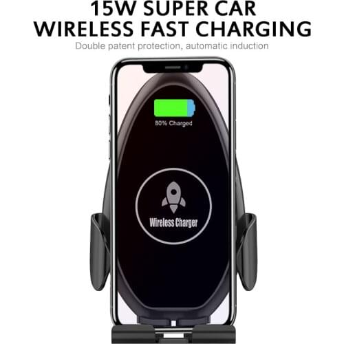 15W Fast Wireless Charging For IPhone 11 Pro Xs MAX For Samsung Xiaomi Infrared Induction Fast Charger With Car Phone Holder
