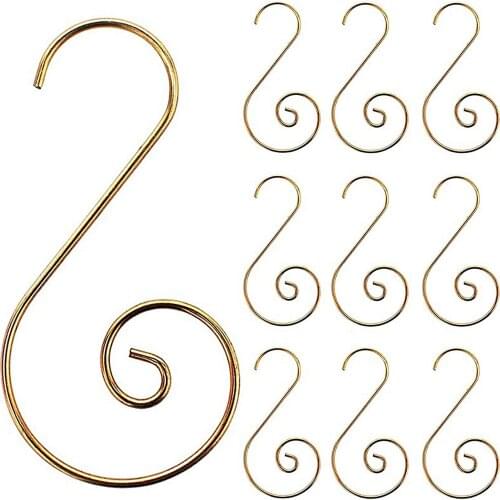 2Pcs S Shaped Christmas Decorating Metal Wire Hangers Hanging Ornament Hooks