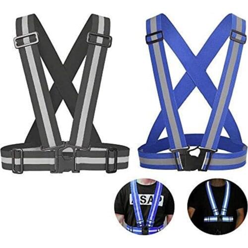 2pcs reflective night running vest with 360 ° high visibility is suitable for running, jogging, cycling, hiking and walking
